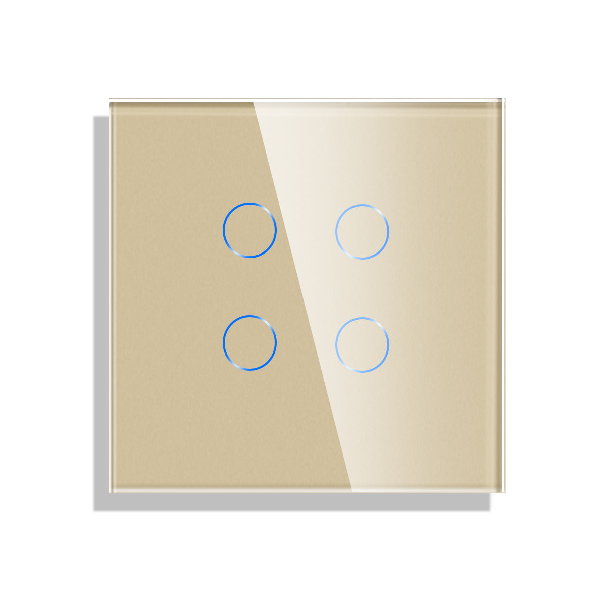 Four Gang Pure Glass Wifi Smart Switch - No Neutral Dimmer Kit - 4 Modules