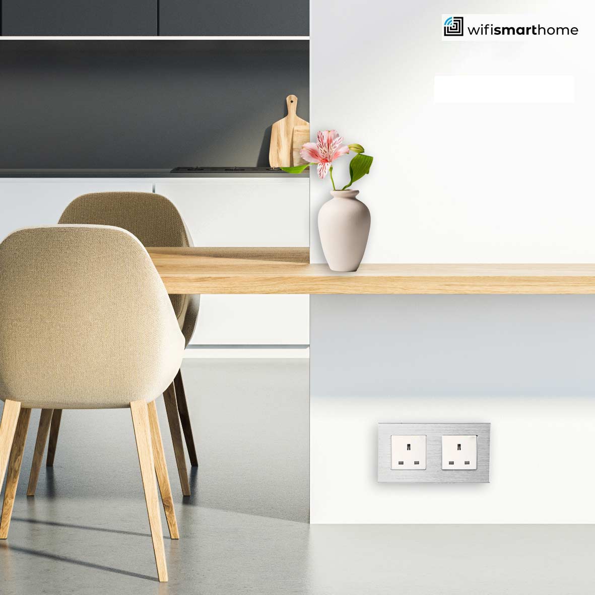 Prestige Pro Double Luxury UK Socket with Switch - 13 AMP
