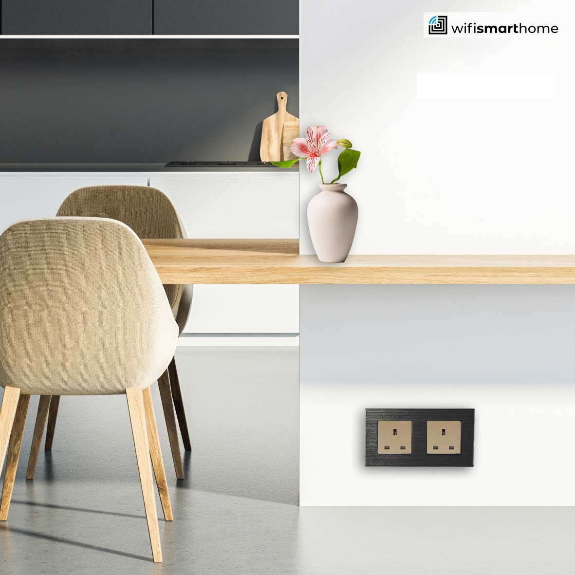 Prestige Pro Double Luxury UK Socket with Switch - 13 AMP