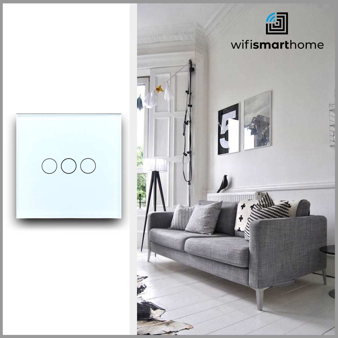 Pure Glass One Gang Wifi Smart Dimmer Switch