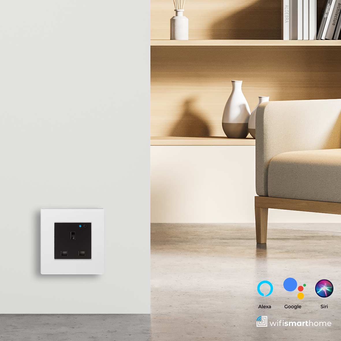 Pure Glass Wifi Smart UK Socket - 13 AMP