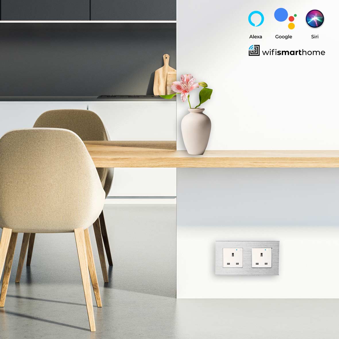 Prestige Pro Double Wifi Smart UK Socket - 13 AMP