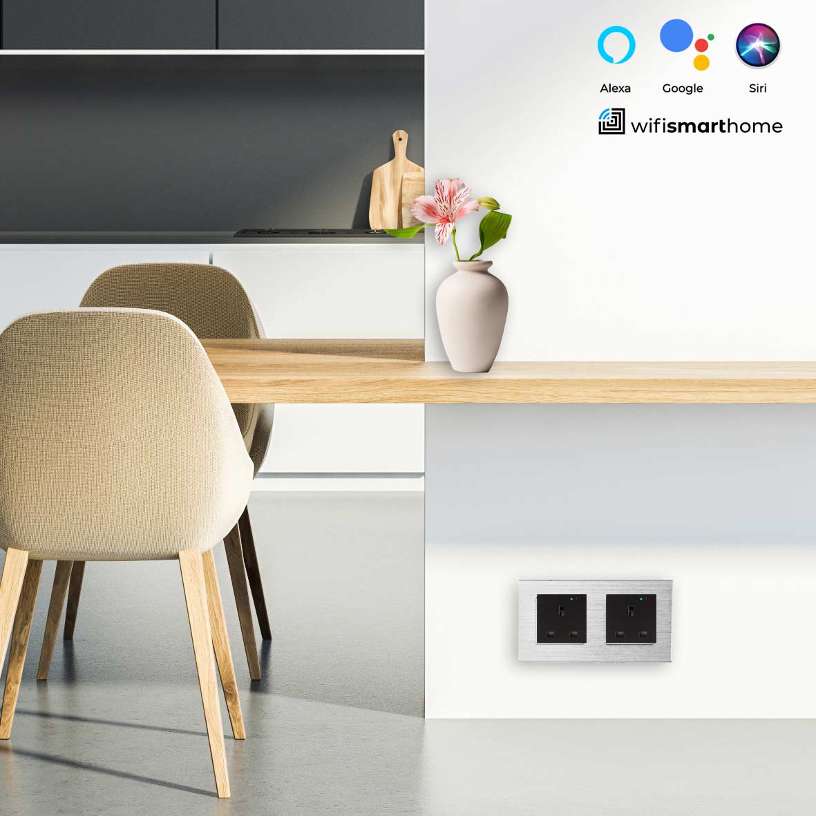 Prestige Pro Double Wifi Smart UK Socket - 13 AMP