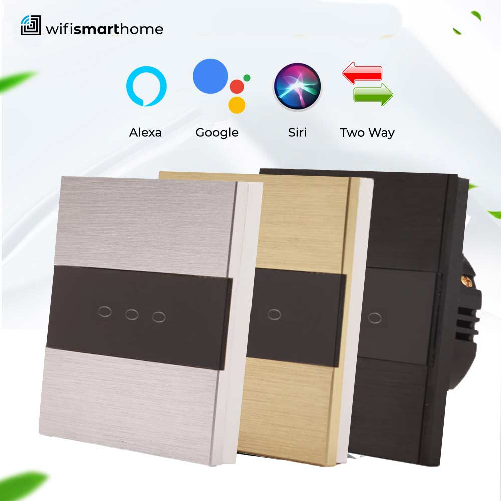 1 gang brushed steel wifi smart dimmer switch