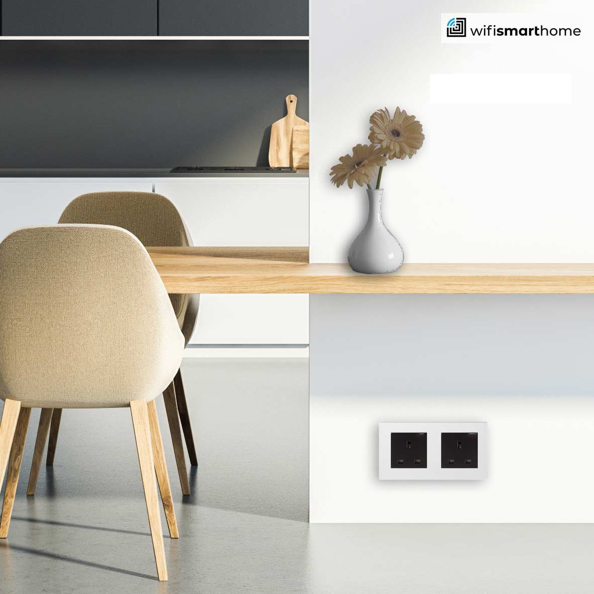 Pure Glass - Double Luxury UK Socket - 13 AMP