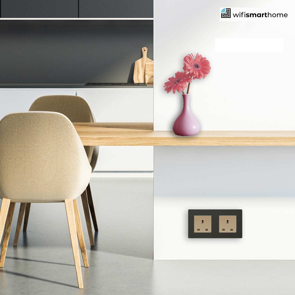 Pure Glass - Double Luxury UK Socket - 13 AMP