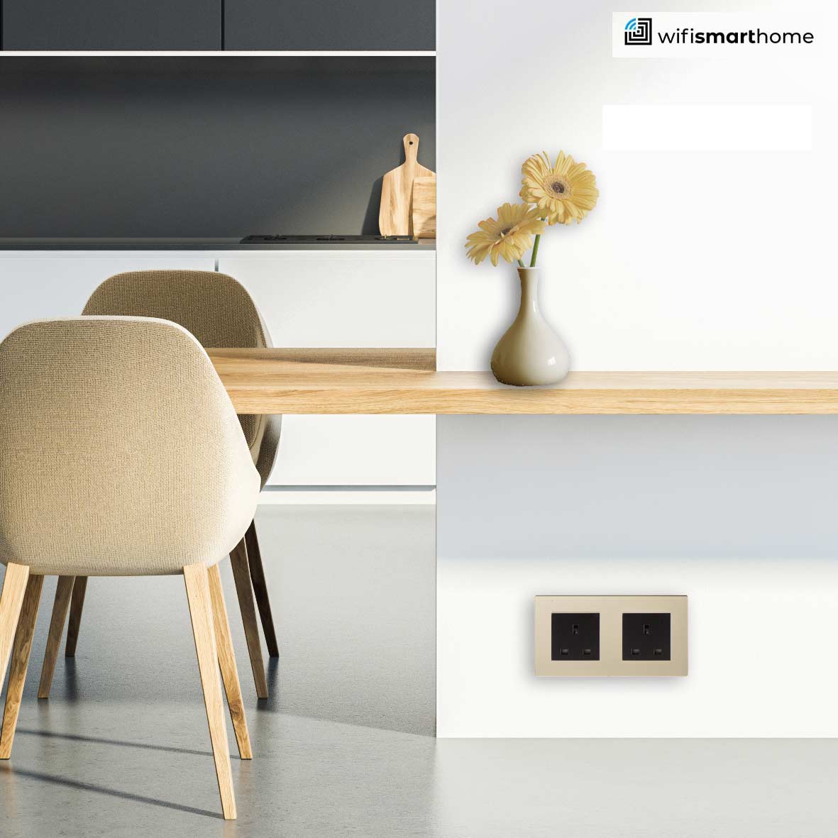 Pure Glass - Double Luxury UK Socket - 13 AMP