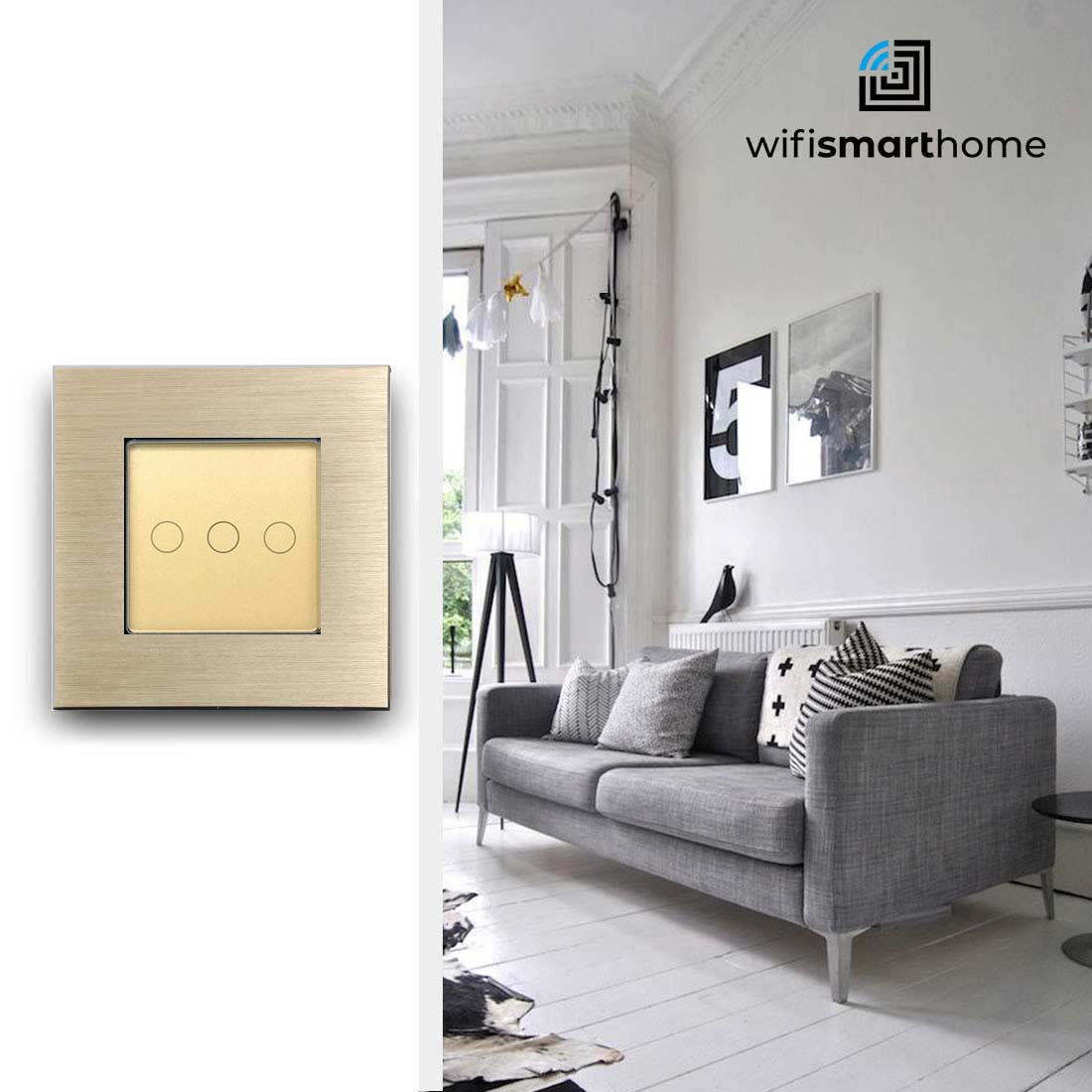 Prestige Pro Three Gang Wifi Smart Dimmer (Plus) Switch