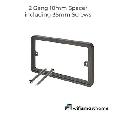 WiFi Smart Switch Black Double Spacer Plate