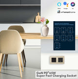 Pure Glass - Wi-Fi Smart Socket USB Fast Charge