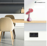 Pure Glass - Double Luxury UK Socket - 13 AMP - with Switch
