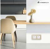 Pure Glass - Double Luxury UK Socket - 13 AMP - with Switch