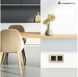 Pure Glass - Double Luxury UK Socket - 13 AMP - with Switch