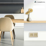 Pure Glass - Double Luxury UK Socket - 13 AMP - with Switch