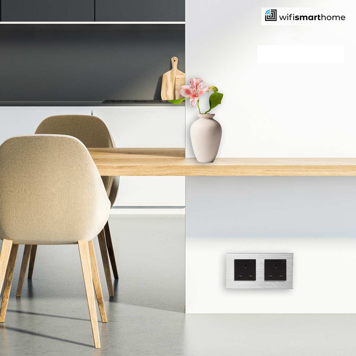 Prestige Pro Double Luxury UK Socket with Switch - 13 AMP