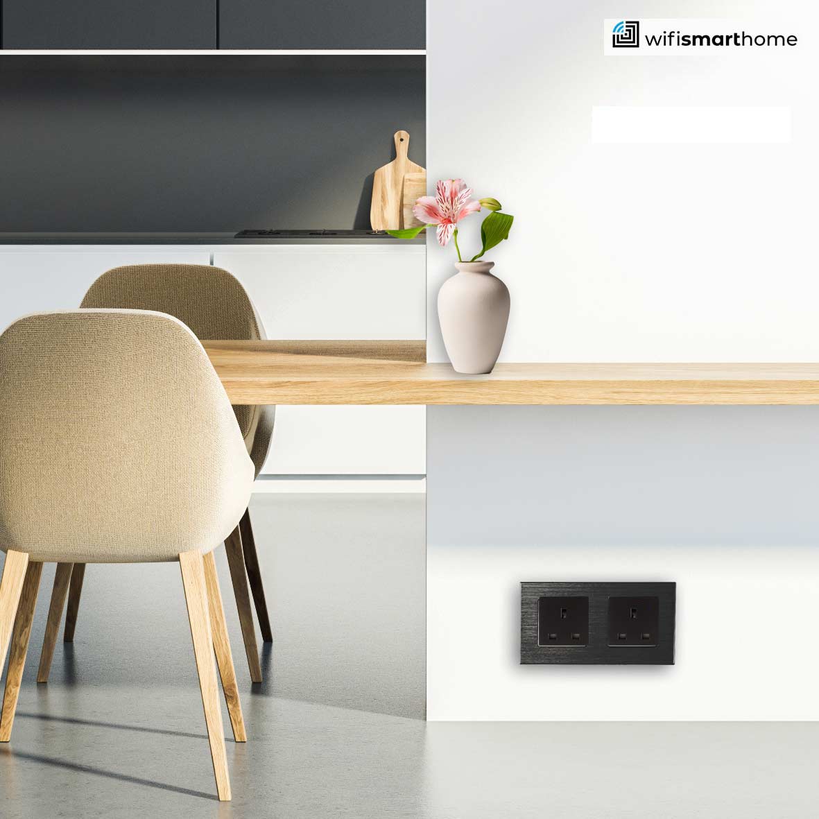 Prestige Pro Double Luxury UK Socket with Switch - 13 AMP