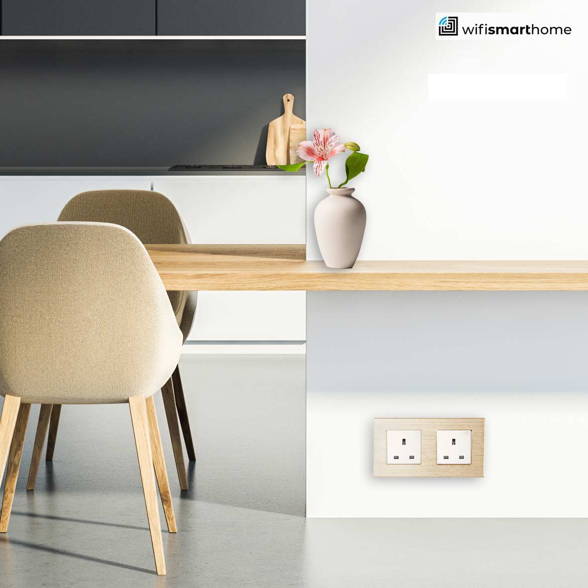 Prestige Pro Double Luxury UK Socket with Switch - 13 AMP