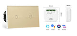 Twin Two Gang Pure Glass Wifi Smart Switch - No Neutral Dimmer Kit - 2 Modules
