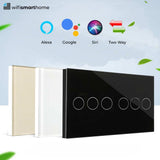 Pure Glass Twin Two Gang Wifi Smart Dimmer (Plus) Switch