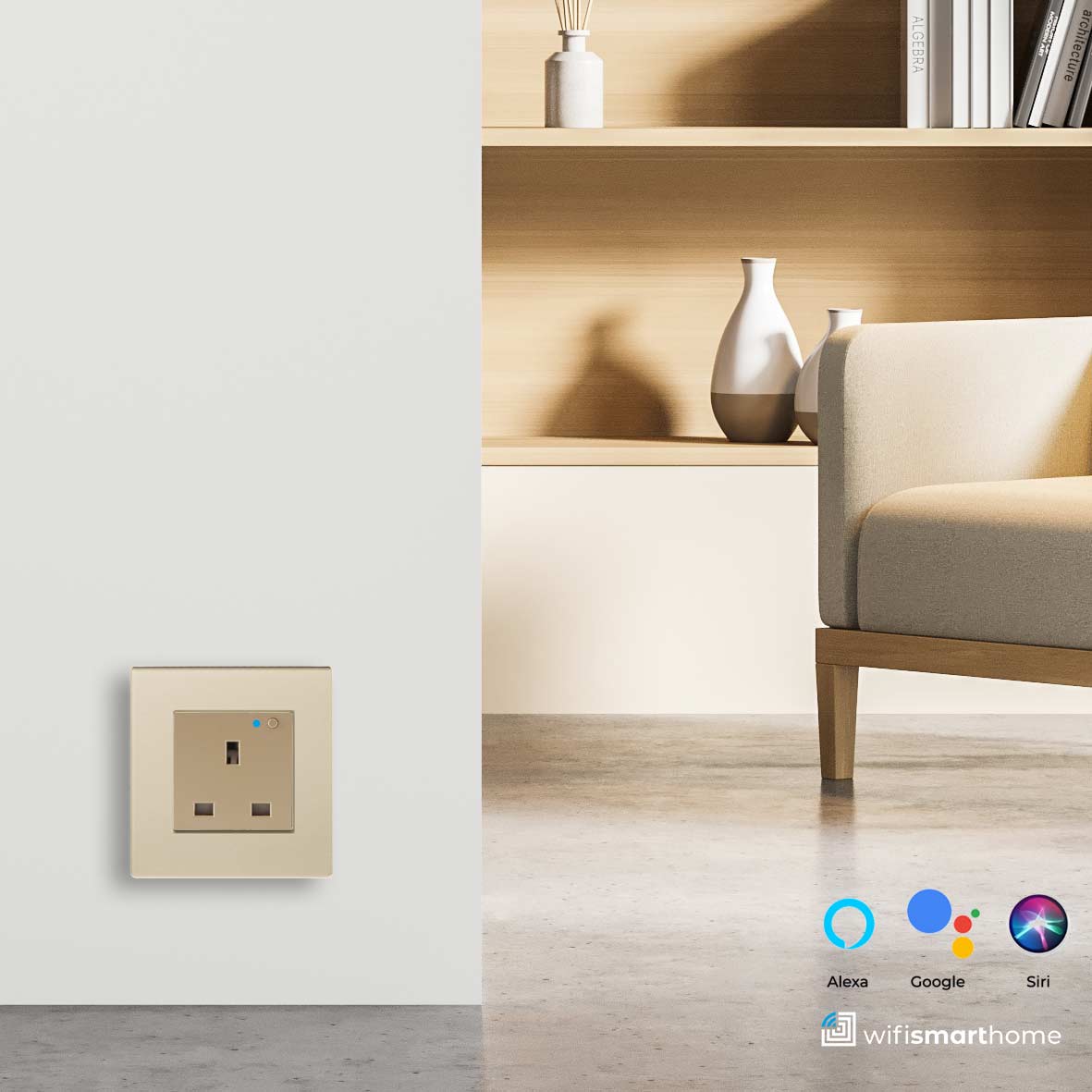 Pure Glass Wifi Smart UK Socket - 13 AMP