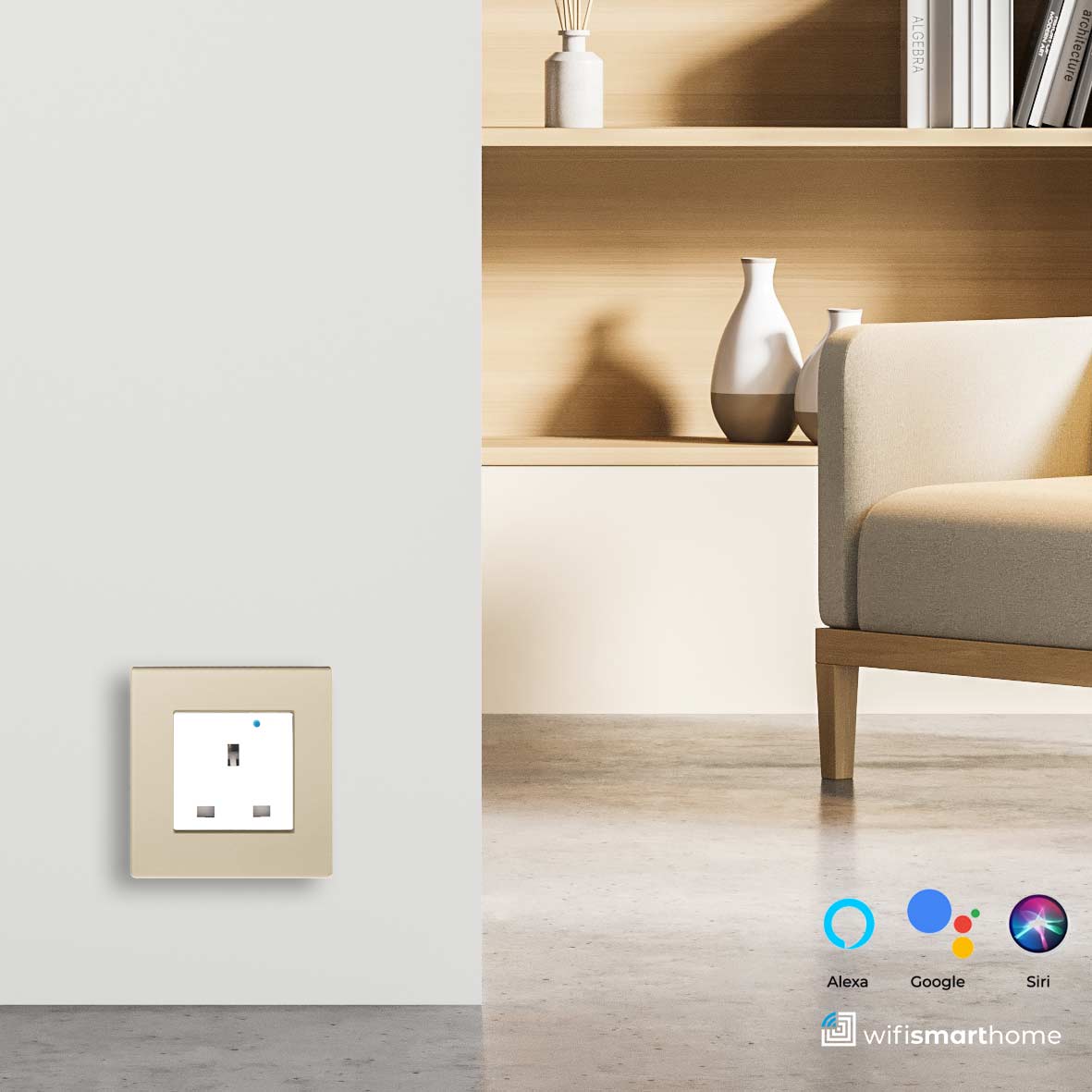 Pure Glass Wifi Smart UK Socket - 13 AMP
