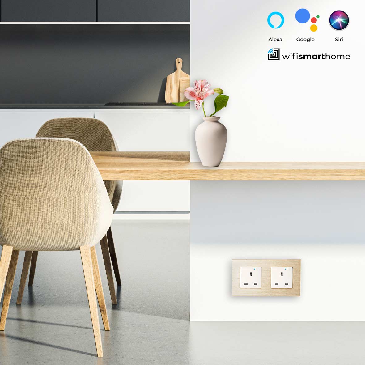 Prestige Pro Double Wifi Smart UK Socket - 13 AMP