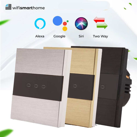 1 gang brushed steel wifi smart dimmer switch