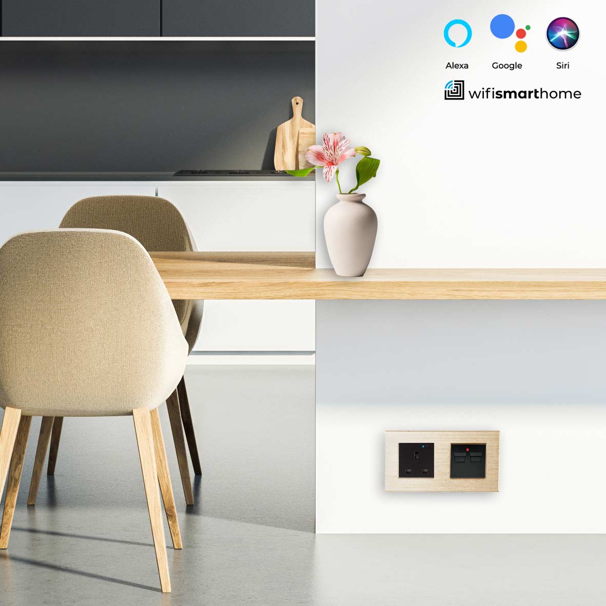 Prestige Pro Double Wifi Smart UK Socket - 13 AMP - USB
