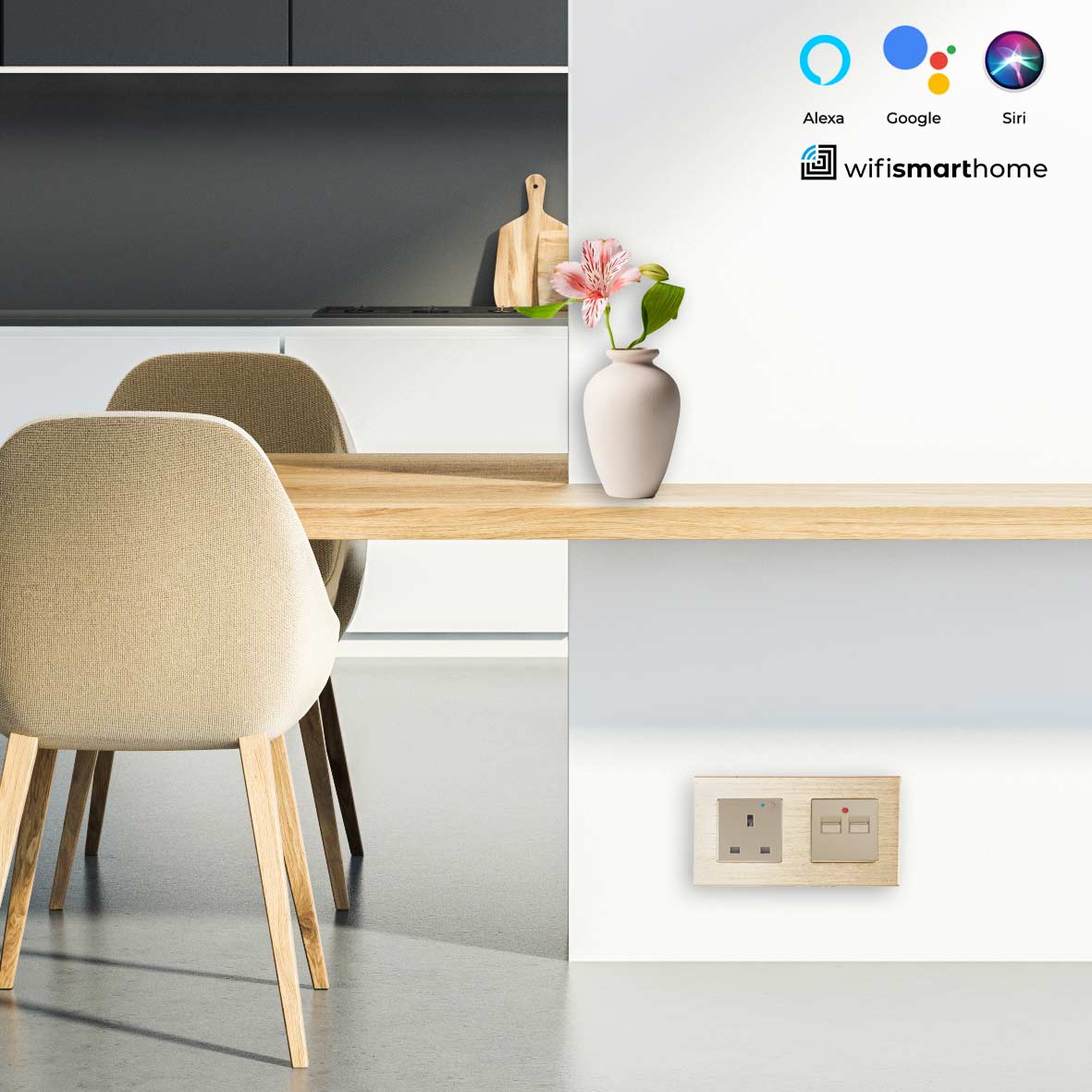 Prestige Pro Double Wifi Smart UK Socket - 13 AMP - USB