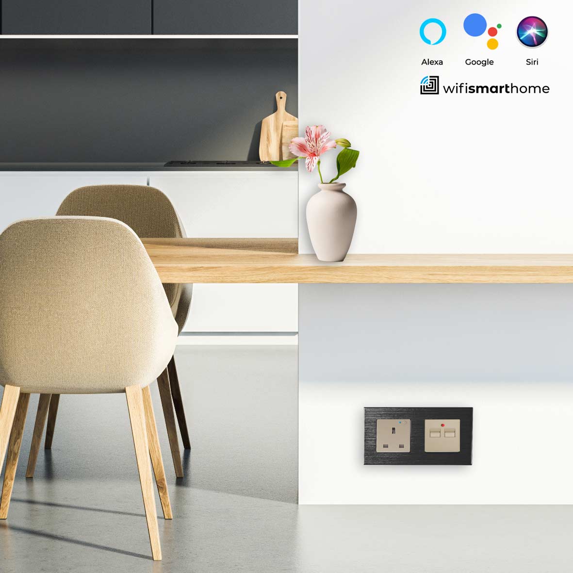 Prestige Pro Double Wifi Smart UK Socket - 13 AMP - USB