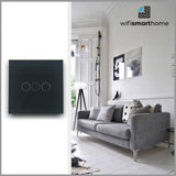 Pure Glass Three Gang Standard Light Switch - Non Wifi