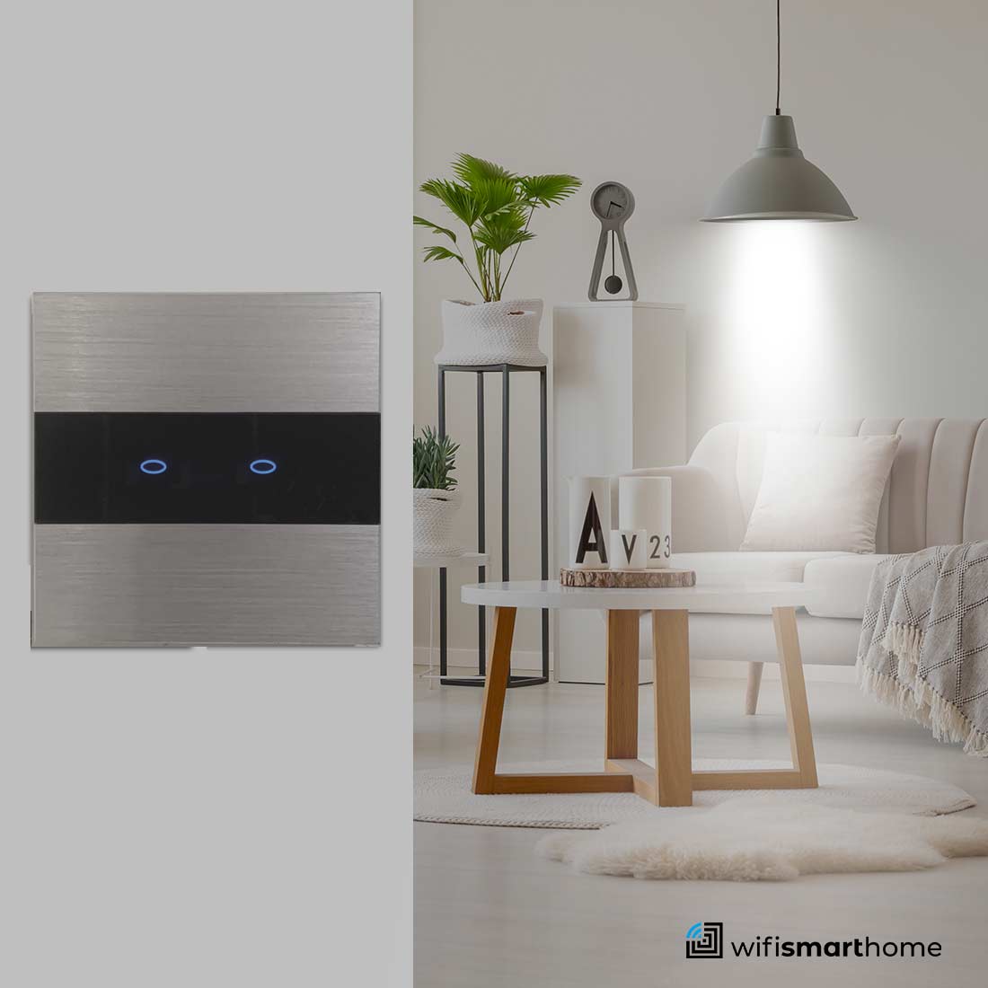 Prestige - Two Gang Standard Light Switch - Non Wifi