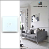 One Gang Pure Glass Wifi Smart Switch - No Neutral or Neutral - Multiple Way
