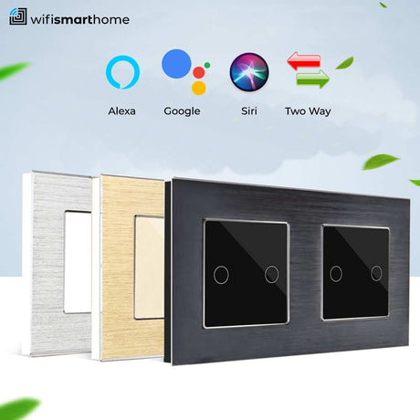 Double plate 4 gang wifi dimmer switch no hub