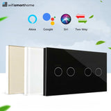 Pure Glass Twin Four Gang Wifi Smart Dimmer (Plus) Switch