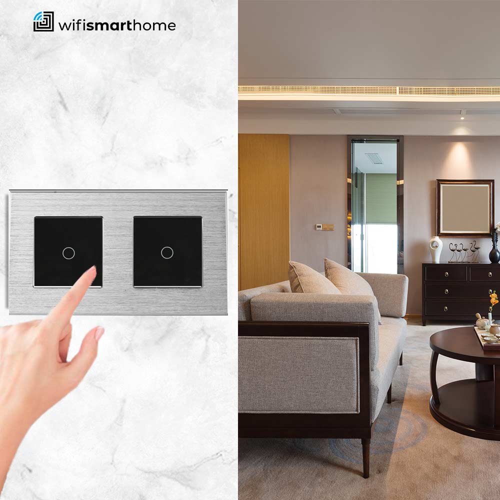 Prestige Pro - Two Gang - Double Plate - Standard Light Switch - Non Wifi