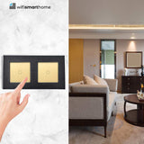 Prestige Pro - Two Gang - Double Plate - Standard Light Switch - Non Wifi