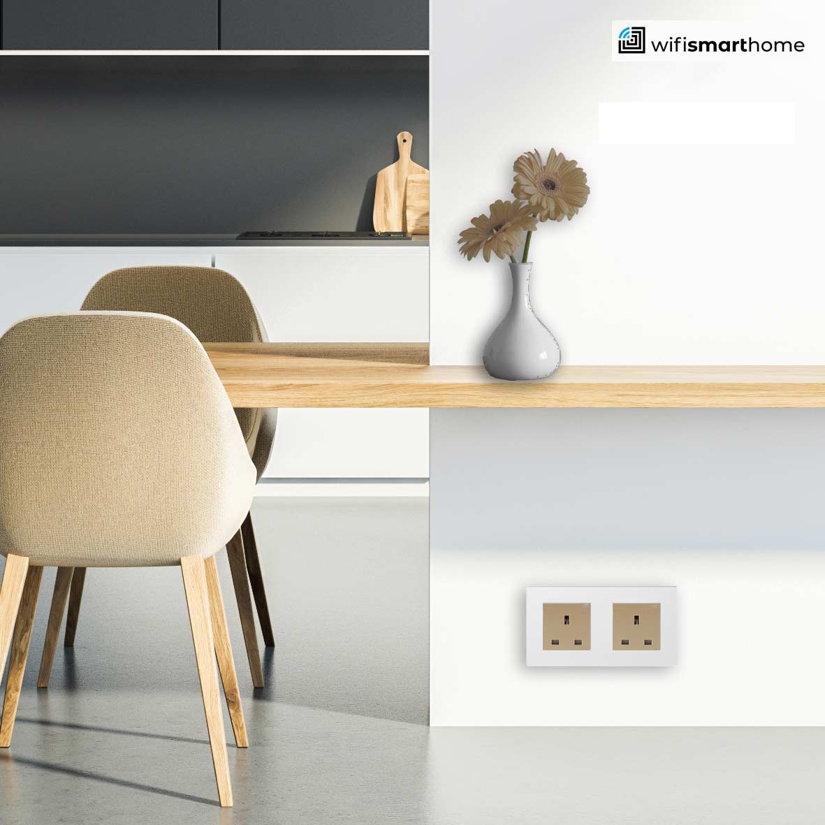 Pure Glass - Double Luxury UK Socket - 13 AMP