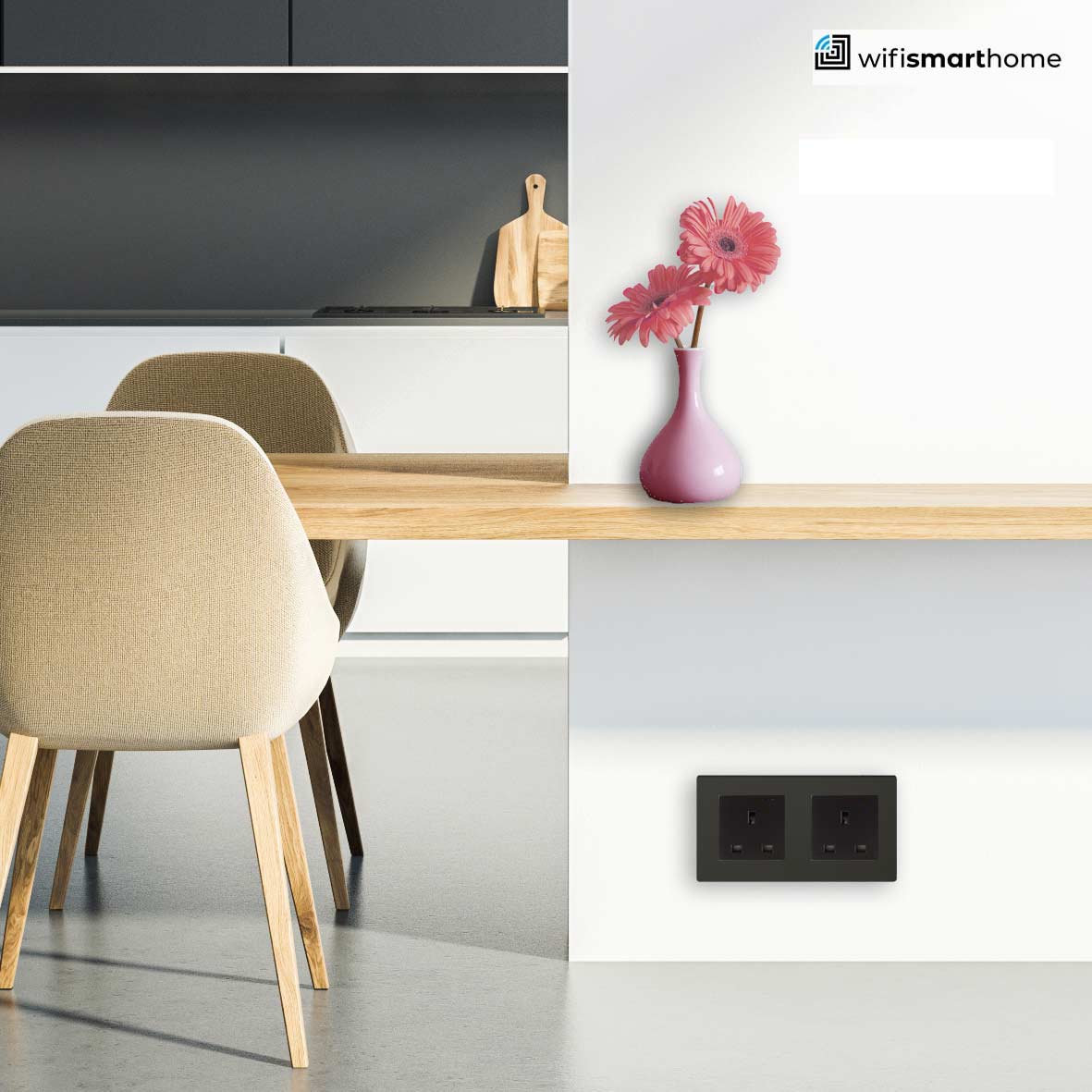 Pure Glass - Double Luxury UK Socket - 13 AMP