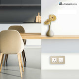 Pure Glass - Double Luxury UK Socket - 13 AMP