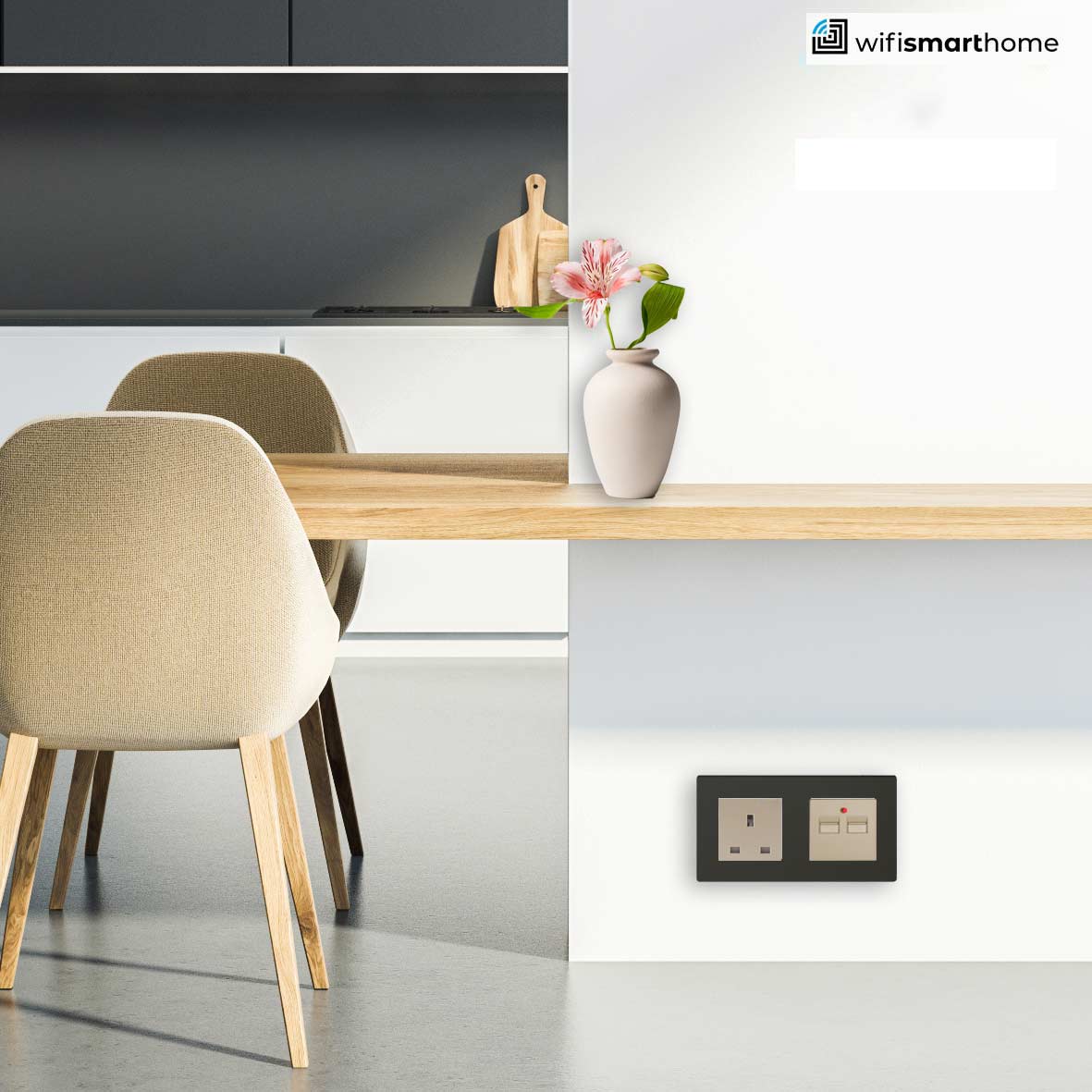 Pure Glass - USB Double Luxury UK Socket - 13 AMP