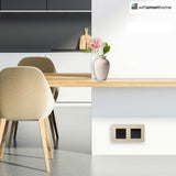 Pure Glass - USB Double Luxury UK Socket - 13 AMP