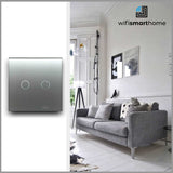 Zigbee Two Gang Pure Glass Wifi Smart Switch - No Neutral