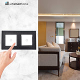 Prestige Pro - Two Gang - Double Plate - Standard Light Switch - Non Wifi - Two Way