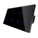 8 Gang Smart Wi-Fi Switch Neutral and No Neutral Black