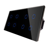 8 Gang Smart Wi-Fi Switch Neutral and No Neutral Black