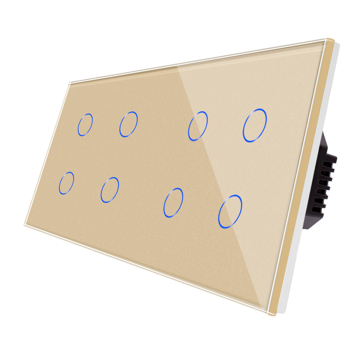 8 Gang Smart Wi-Fi Switch Neutral and No Neutral Gold