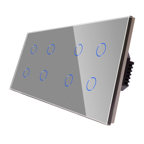 8 Gang Smart Wi-Fi Switch Neutral and No Neutral Silver
