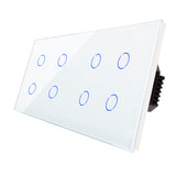 8 Gang Smart Wi-Fi Switch Neutral and No Neutral White