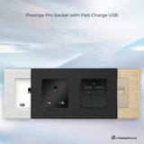Prestige Pro -USB -Double Luxury UK Socket - 13 AMP